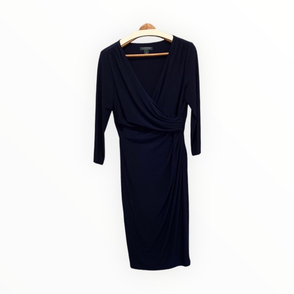 Ralph Lauren blue dress office appropriate